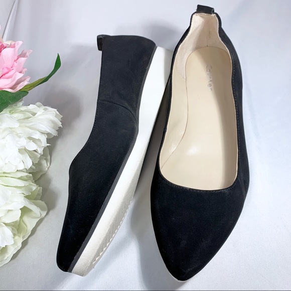 ☀️ Calvin Klein Black flats size 9 Esme - Picture 2 of 8